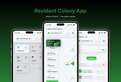 Conceptual UI Design for a Resident Colony App colony app concept figma mobile app prototype resident colony app ui design ui inspiration uiux design ux design