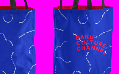 Baku Culture Channel - Bakı Mədəniyyət Kanalı - BMK bag baku culture channel blue bmk branding design graphic design logo logo design totebag