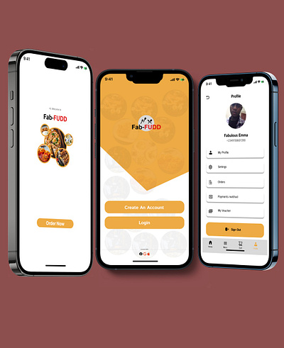 Food ordering App animation ui