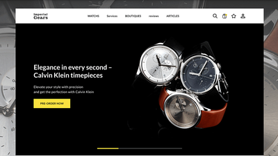 Luxury Watch Landing Page app app design branding design graphic design illustration landing page logo motion graphics ui vector