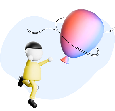 Missed moment 3д графика baloon boy graphic design illustration running boy блендер
