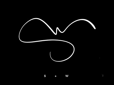 Logo 024 / Signature Logo / S + W branding calligraphy design graphic design icon illustration logo vector