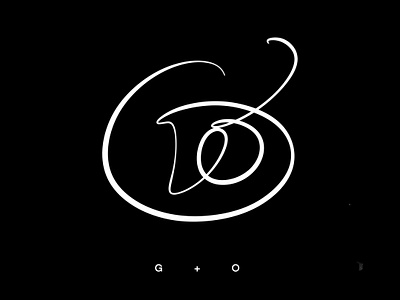 Logo 025 / Signature Logo / G + O branding calligraphy design graphic design icon illustration logo vector