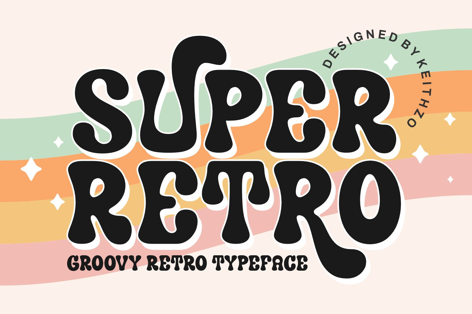Super Retro - Retro Font 70s 90s branding craft font fun graphic design groovy groovy font letter lettering logo nostalgic retro retro font type type design typeface typography vintage