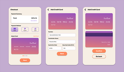 Daily UI Challenge #002: Credit card checkout creditcard dailyui mobile ui