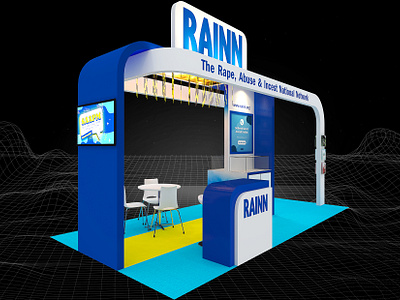 RAINN 3x6 Exhibition Booth 3d 3x6 advertising booth branding charity design event exhibition fair island show space stand support trade