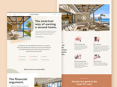 Real estate starup - Website design figma home landing page los cabos mexico real estate startup tropical vacation website