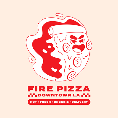 Mascot / Logo - Fire Pizza adobe branding cartoon cute design doodle drawing funny illustration illustrator logo mascot pizza stickers vector