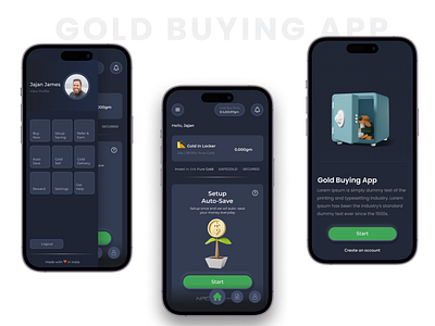 Gold Buying App app black design graphic design mobile motion graphics