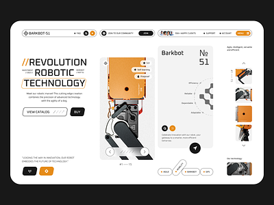 Robotics Website UI design automation automationtechnology bot hardware innovation landing page machinelearning machinevision robotics website technobot technology ui ui design ui ux web web design