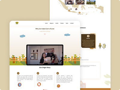 Corn Of Love - Organization Profile Page about us interface organization ui uiux design web design