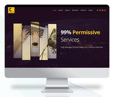 Code19 Permissive Services blacktheme branding graphic design logo self practice ui website design