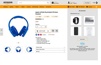 AMAZON - ADD CART app graphic design illustration ui ux webapp