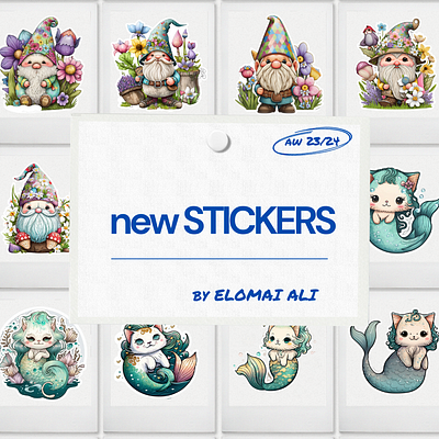 Easter Spring Gnome Sticker Bundle stickers