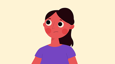 Confused girl 2danimation aftereffects animation hyperisland