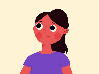 Confused girl 2danimation aftereffects animation hyperisland