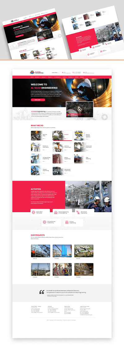 Web design: AL NASR Engineering elementor fullwebsite graphic design ui webdesign wordpress