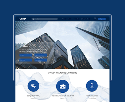 UNIQA Insurance Company Redesign b2b b2c business company design digital finance home page insurance interface landing product design ui ux web website
