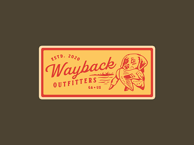 WayBack Outfitters Dog Patch badge badge design hunting hunting apparel hunting badge hunting design hunting patch outdoor badge outdoor hat design patch