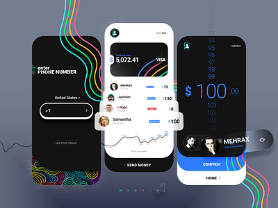 Banking App Design - MEHRAX app app design application application design bank bank app bank app design bank application banking banking app banking app design banking application cash mehran mehrax mobile mobile app mobile application money app money application