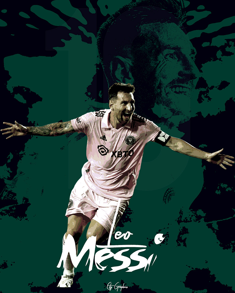 LIONEL MESSI FOOTBALL FLYER DESIGN - INTER MIAMI by Eric Kabuku on Dribbble