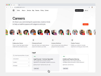 Careers Section · Koala UI careers careers section espinosa job landing landing page light light mode naztek naztekui team