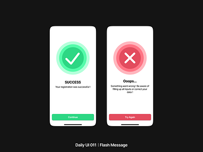 Daily UI 011 - "Flash Message" daily ui ui