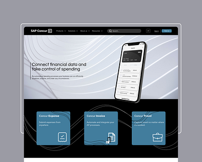 SAP Concur Redesign b2b b2c business company design digital finance home home page landing landing page management product design service ui ux web web platform webdesign website