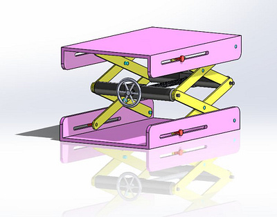 Screw Scissor Lift Mechanism 3d cad 3d cad design 3d design 3d modeling cad 3d cad design cad model fusion 360 mechanical solidworks