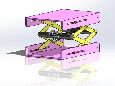 Screw Scissor Lift Mechanism 3d cad 3d cad design 3d design 3d modeling cad 3d cad design cad model fusion 360 mechanical solidworks