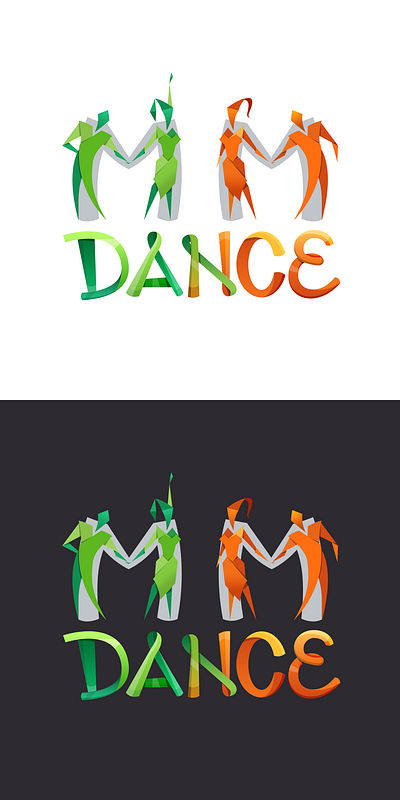 "MM Dance" logo design dance logo mm dance