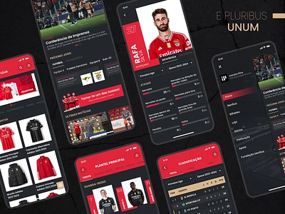 Soccer/Football Team App Redesign Concept application benfica club football ios live score mobile player portugal slbenfica soccer soccer app sport team uidesign