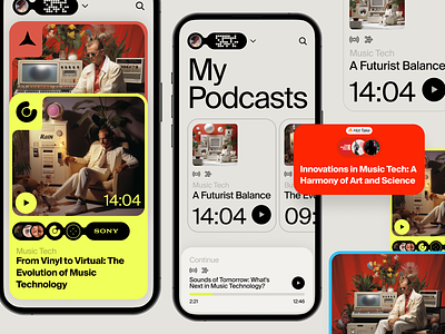 Pod*Casts concept ios mobile ui ux