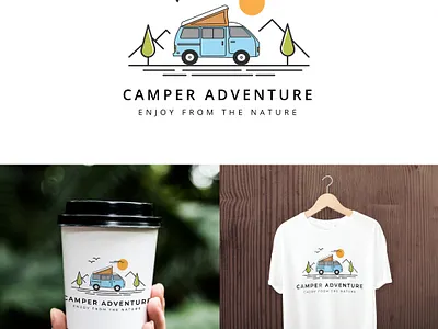 Camper Logo camper design graphic design illustration logo