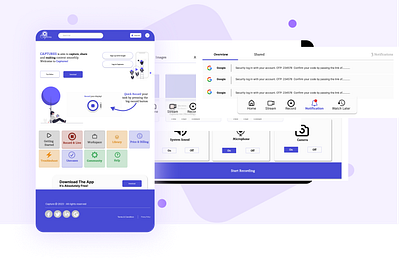 CAPTURES - A Video Capture Solution app design graphic design illustration logo ui ux webapp
