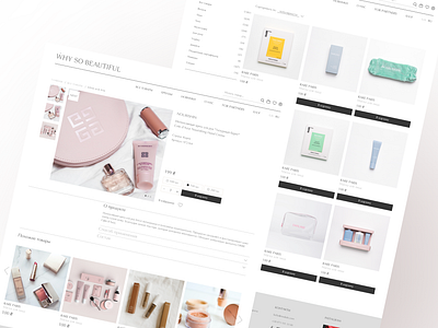 Beauty e-commerce website e commerce shop web design