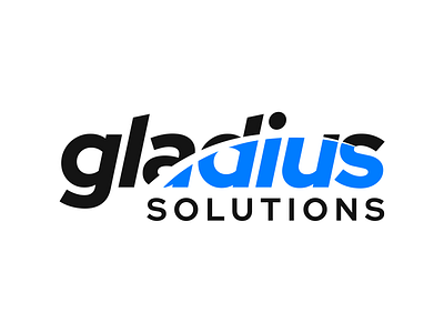 Gladius - Revisited blue branding clean logo orange