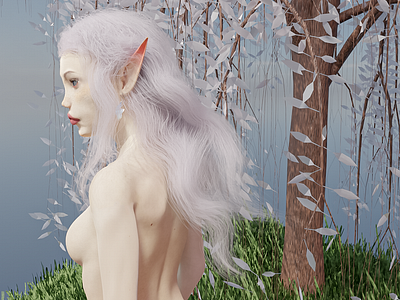 Fairy elf girl 3d blender digital artwork elf elfgirl fairy graphic design model