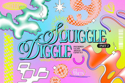 Postmodern Squiggle 2 Vector Clipart abstract objects maximalism maximalist maximalism post modernism postmodern social media objects vector objects