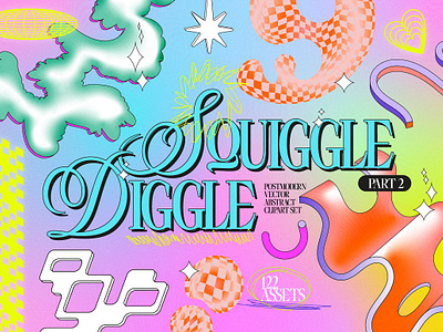 Postmodern Squiggle 2 Vector Clipart abstract objects maximalism maximalist maximalism post modernism postmodern social media objects vector objects