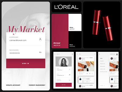 L'Oreal MyMarket beauty design loreal sketch ui