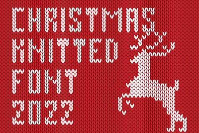 Christmas Knitted Font christmas font christmas knitted font christmas party hristmas knitted font knitted font marry christmas design 2023 new year 2023 new year font
