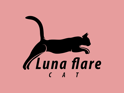 Luna flare cat branding cat cat branding cat logo design graphic design illustration logo