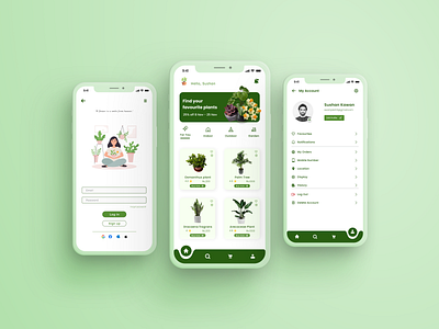 Mobile Plant shop app ui design graphic design ui