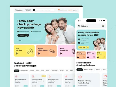 Medical Check Mobile Experience | Lab Test Booking Website book test diagnostic lab test healthcare ui lab lab health test application lab test lab test results app medical medical check app medical lab medical lab test booking medical lab test booking app medicine test results app mobile app online lab tests landing page pathology lab test web design website website design