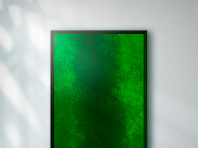 GEM 1 - GREEN ambient gem green leaf light minimal mnml plants poster design stone