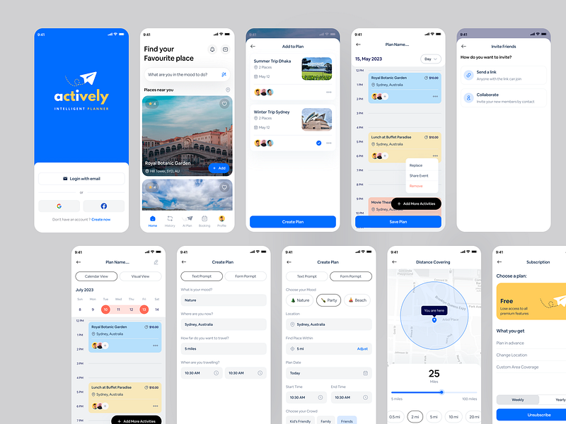 Actively - AI Trip Planner (Details) agenda ai ai assistant app app design artificial assitant calendar chat chatgpt design gpt intiligence ios machine learning prompt task ui uiux ux