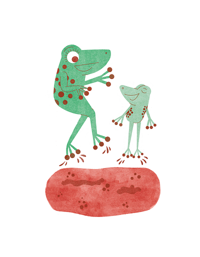 Froggies animal children frog illustration illustrator