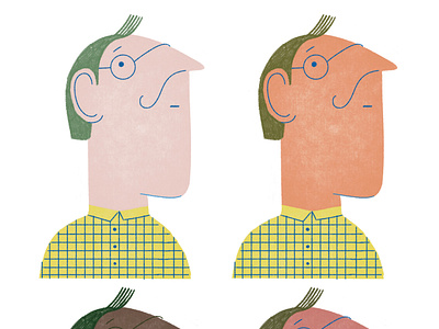 Four men illustration illustrator men