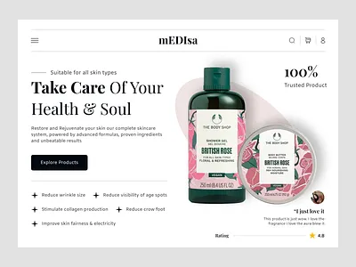 Skincare website design landing page beauty beauty website cosmetics cosmetics website design landing apge landing page design modern website skin website skincare skincare app skincare landing page skincare website skincare website design ui kit web developer website design website developer website development